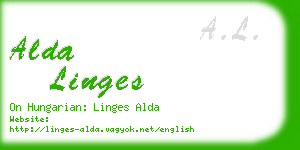 alda linges business card